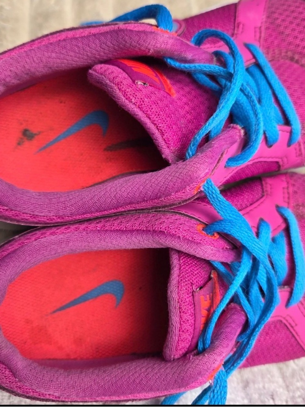 Nike Flex Experience RN Women's Pink Blue Running Shoes Size 6 - Picture 5 of 7